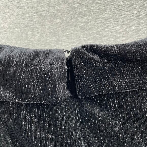 Urban Social Velvet Strapless Mini Dress Womens S Black Shimmer Whimsigoth - Picture 10 of 12